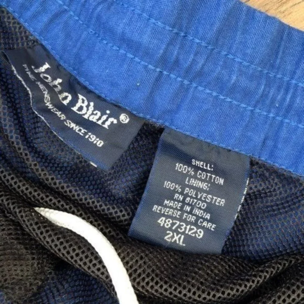 John Blair Men's Mesh Lined Swim Trunks -‎ 2XL